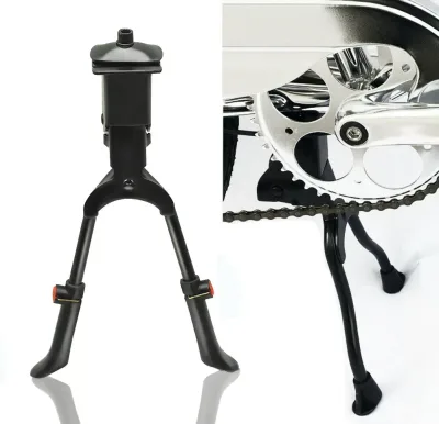 Bike Parts Double Retractable Bicycle Kickstand Durable Bike Center Double Kickstand