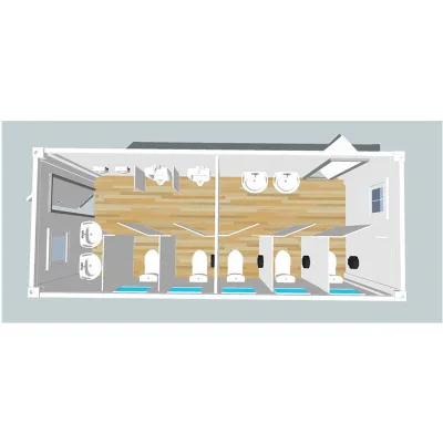 Fast Installation 20FT Foldable Prefab Container House Modular Portable Tiny Cabin With Bathroom for Camping Accommodation