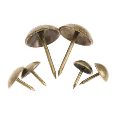 100pcs Antique Brass Upholstery Nail Jewelry Gift Wine Box Sofa Decorative Tacks Stud 7mm/9mm/13mm Pushpin Door Nail Sofa Screws