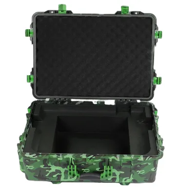 Hard Plastic Big Size Carrying case with Wheels and Customized Foam