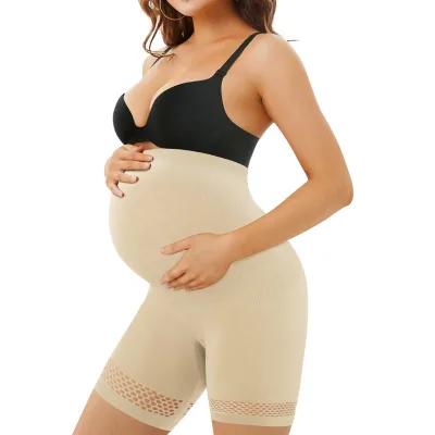 Solid Soft-friendly Maternity Lift and Support Panty High Elastic Seamless Pregnancy Underwear Maternity Pants