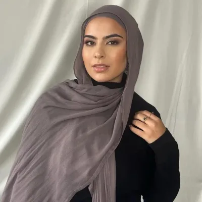 Breathable Light Viscose Soft Double-stitch Scarf Wide Side Thin Malay Headscarf Solid Color Shawl Long Scarf Modal Scarf