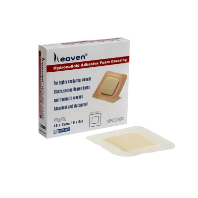 Excellent High Quality Hot Selling 5 cm X 5 cm Waterproof Hydrocolloid Foam Dressing Wound Dressing