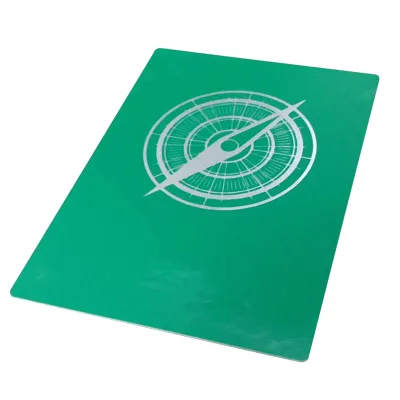 CALA Customized Double-Sided Aluminum Metal Rectangle Card 0.5mm Thickness Silk Screen Printed Custom Design Letters Style