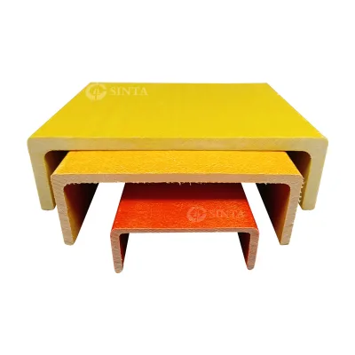 Lightweight Pultruded FRP Channel Steel Fiberglass U-channel Steel for Fencing/Handrails/Building Reinforcement