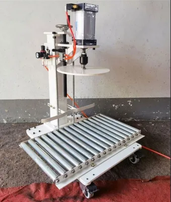 Pneumatic Plastic Bucket Capping Machine, Desktop Sealer for Paint Pails, Pneumatic Capper for Chemical Drums