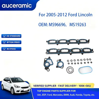 Engine Intake Manifold Gasket Set Fit for 2005-2012 Ford Lincoln 5.4L V8 OE MS96696 MS19263
