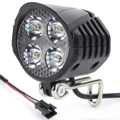 36V 48V 60V E-Bike Horn Light High Power Electric Scooter LED Headlight Front Lamp Waterproof Outdoor Cycle Biking Accessories