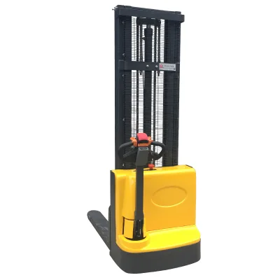 Full Electric Stacker 1000kg 1500kg Self-Lifting Pallet Loader Full Electric Self Loading Stacker for Sale