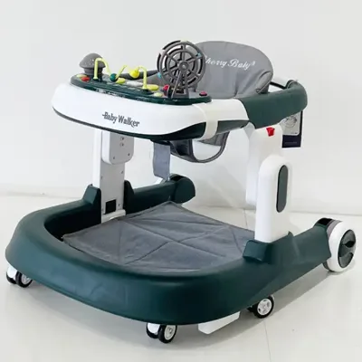 Top Sell Multifunction 3 in 1 Round Walker for Babies with Music and Seat/360 Degree Rotating Baby Walker with Mute Pu Wheel