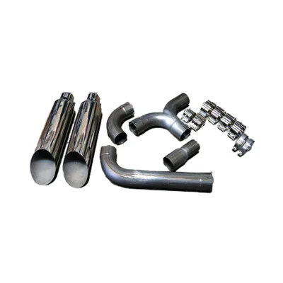 Carlet Design for Exhaust 5" Dual Stack Kit with Slant Tips Universal Fit Chevy Ford Dodge