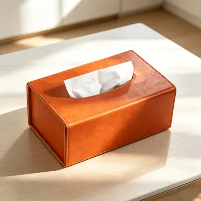 Fashionable Scandinavian Luxury Foldable Tissue Dispenser for Car Armrest Console Restaurant Table Storage