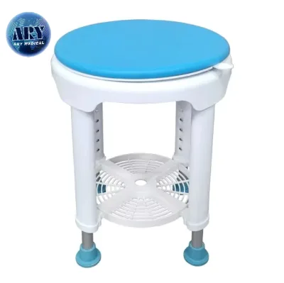 Bath Safety Height Adjustable PU Swivel Shower Stool