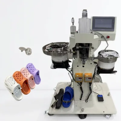 Automatic Eyelet Punching Fastening Machine for EVA Garden Shoes Clogs Raincoats Handbags Packaging Materials