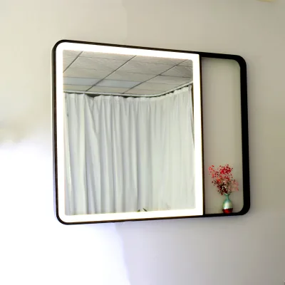 Rectangle Bathroom LED Mirror with Aluminum Alloy Frame Suitable For Bedrooms and Living Rooms Wall-Mounted