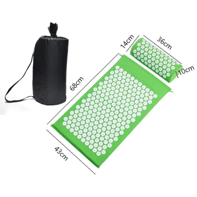 Acupressure Foot Cushion High Density Accupressure Foot Massage Yoga Mat With Pillow