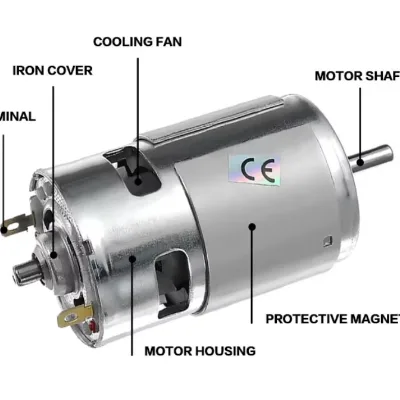 High-Speed DC Motor FT-775 Brush Commutation 5mm Shaft Diameter