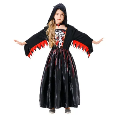 Halloween Costume Witch Girl for Unisex Black Horror Cosplay Parties Birthdays Featuring Ghost Princess Character Dresses