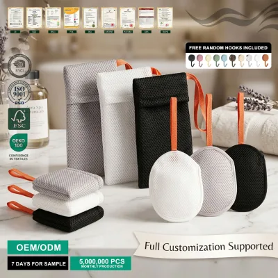 Tailored Hot Sale 3D Sandwich Mesh Soap Saver Bag Multiple Shapes Soap Pouch Foam Maker Soap Storage Bag for Bath Body Scrubbing