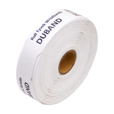 High-Performance Tyvek Carbon Ribbon Wristbands, Waterproof, Perfect for Hospitals, Music Festivals, and Event Management.