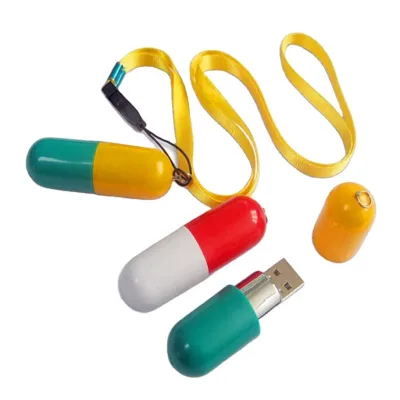 2gb 4gb 8gb 16gb 32gb 64gb Colorful Plastic 3D Capsule Pill Pen Drive Custom Logo Rubber Medical Gifts USB Flash Memory Drive