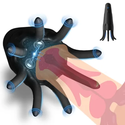 Penis Trainer Electric Shock Male Masturbator Penis Vibrator 10 Vibrating Modes Male Stroker 360 Wrapped Adult Sex Toys for Men