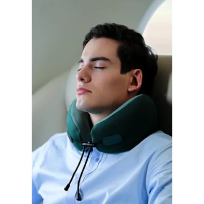 Custom Cervical Travel Massage Neck Support Pillow Sleeping Folded Neck Travel Neck Pillow for Airplane Car