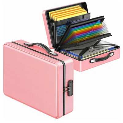 Hard Case File Pocket Portable Safe Box Case Fireproof and Waterproof Safe Box Bag Folder Pouch for Documents With Lock