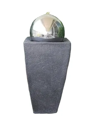 Modern Square Fountain with Stainless Steel Ball
