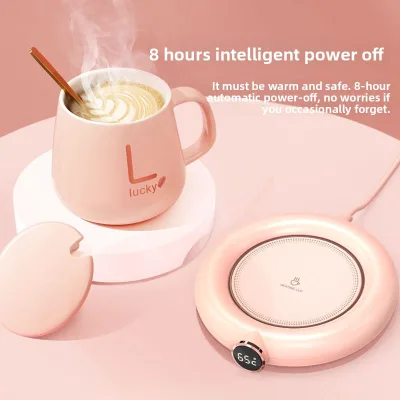 New Constant Temperature Heating ABS Plastic Coaster USB Warm Insulation Three-level Adjustment for Milk Coffee Tea Without Cup