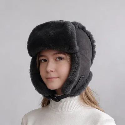 Sample Support 2026 Custom New Stylish Low MOQ Trapper Hat Winter Warm Ski Hat Russian Ushanka Winter Trapper Hat Trooper Hat