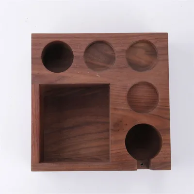 New Arrival Coffee Tamper Holder Espresso Solid Wood Coffee Machine Accessories Tamping Station