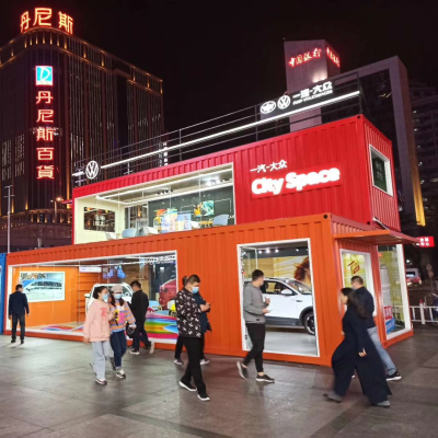 Mobile Commercial Restaurant Container Load bar Prefab House Cafe Beach bar Restaurant Design for Sale Car Show Room