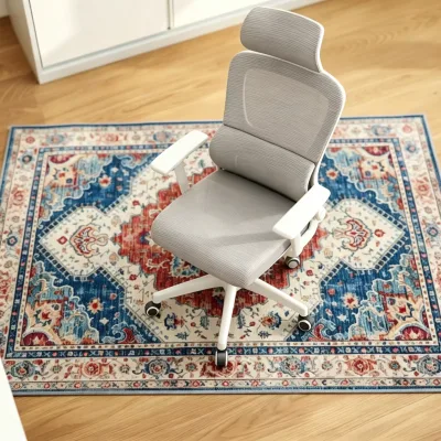Office Chair Mat for Hardwood & Tile Floors, Anti-Slip, Easy-Glide Protector for Rolling Chairs, Under Desk Mat Washable
