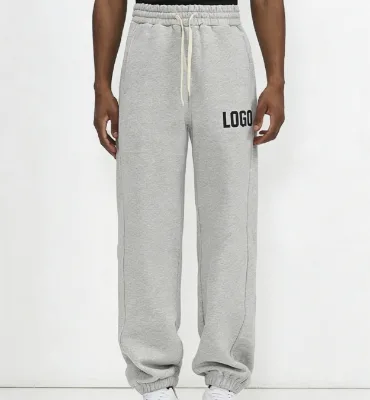 Manufacturer Wholesale Polyester/Cotton Woolen Embroidered Midweight Mid Sporty Jogger Casual Men's High Quality Oversized Solid