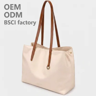 Durable Nylon Shoulder Purse for Work and Travel | Clean Nylon Tote Bag for Work Tote Bag for Women