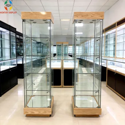 Modern Style Tempered Glass Aluminium Heavy Duty Frame Commercial Sectional Display Cabinet for Retail Showroom Eco-Friendly