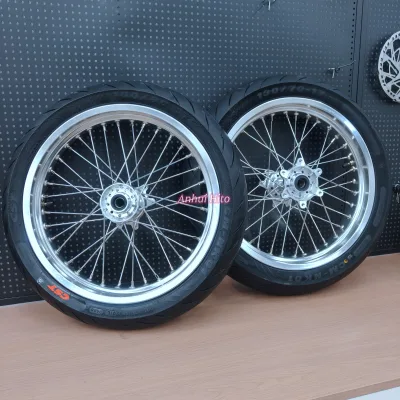 2026 Chrome Supermoto for ultra Bee Talaria Komodo 100-80-17-130-70-17 With Silver Silver Rim Supermotos