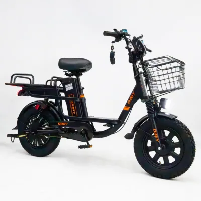 Electric Delivery Bike 60V 3-Speed Steel Frame 16*3.0 Tire Pedal-Assist Lithium Battery Cargo E-Bike From Guangdong