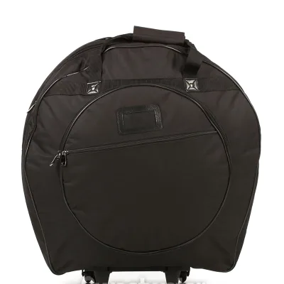 Deluxe Cymbal Bag Instrument Storage Bag Waterproof Gong Carrying Case Tambourine Bag with Padded Dividers and Wheels