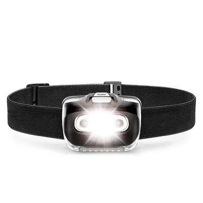 Waterproof 3 AAA Battery Flashlight LED Headlamp Red Safety Light Best Head Lamp with 7 Modes Machine Washable Band