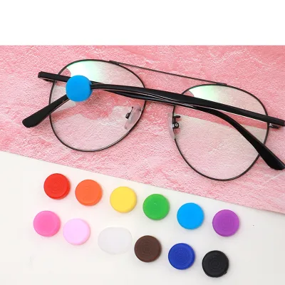 Custom Logo Anti Slip Silicone Ear Hooks for Glasses 12 Colors Non Slip Nose Pads Eyeglass Temple Tips Ear Grips