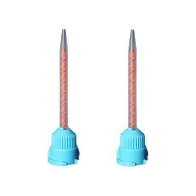 HT-MB3216E Epoxy Resin MB Static Mixer Nozzle Adhesive Cartridges Mixing Tip 16 Element 73MM Length White 50ml B System1:1 3.2mm