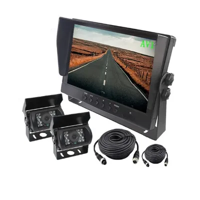 Universal Rearview Rear View Mirror Lcd 9 Inch Car Sun Visor Monitor with Waterproof Night Vision Front and Backup Cameras Set