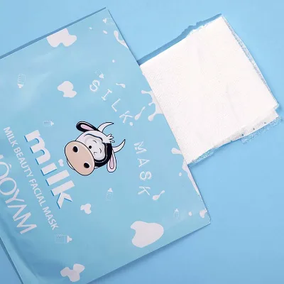 OEM Custom Brightening Silk Beauty Organic Milk Face Facial Mask Sheet Private Label Women Face Mask