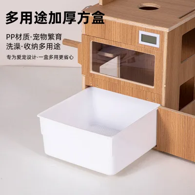 Parrot breeding box inner plastic square box with built-in plastic drawer storage box, square drawer-style accessories