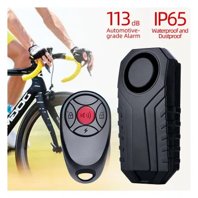 Waterproof IP65 113db Wireless Remote Vibration Sensor Alarm Bicycle Anti-theft System for E-Bike Motorcycle