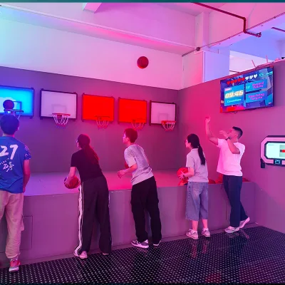 Interactive LED Basketball Hoop Game RGB Light up Arcade Basketball Shooting Game Machine for Indoor Playground Amusement Park