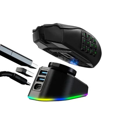 RGB Magnetic Dock Mouse Charging Dock for Razer Naga Pro Viper for Logitech G502 G703 G903 Hero for Logitech GPW G Pro X