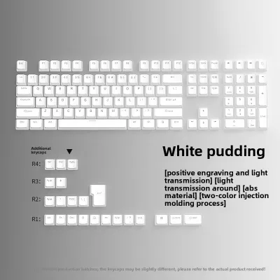 For Cross-Border Double-Layer Milk Pudding Mechanical Keyboard Complete Set 130 Keycaps Available 61/68/84/87/98 Layouts Made